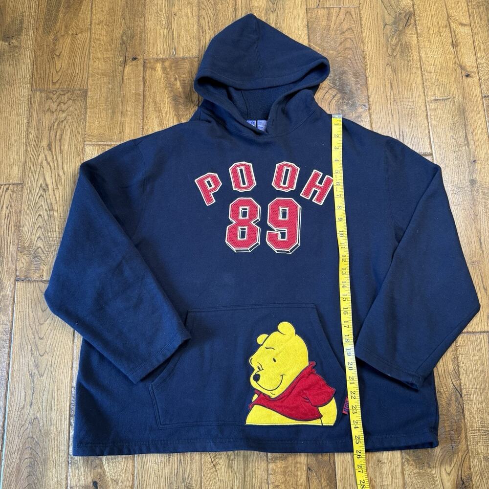 Disney WINNIE THE POOH 89 Size XL Navy Hoodie VTG Embroidered Jacket Pooh DISNEY - Picture 3 of 5